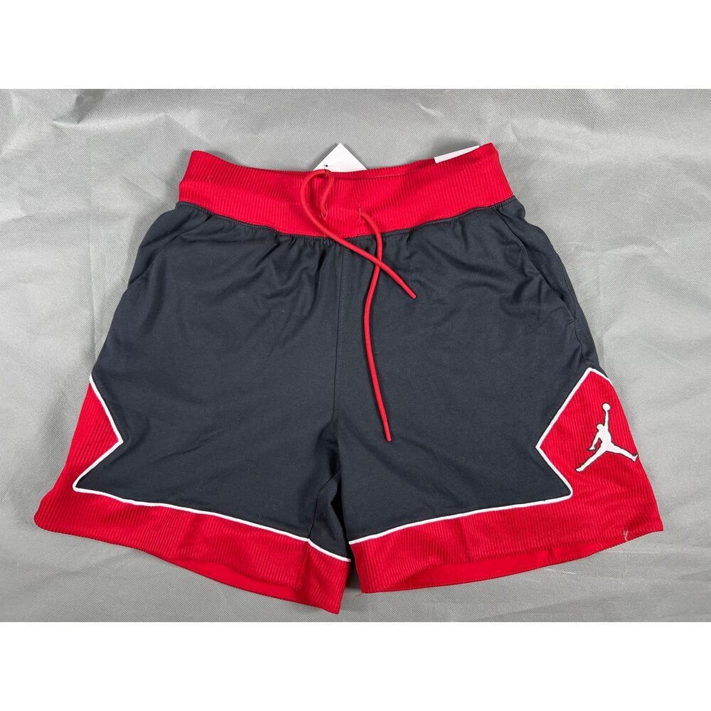 NWT Air Jordan Diamond Shorts Bred Bulls Women's S Black Red DZ3352-010 NWT